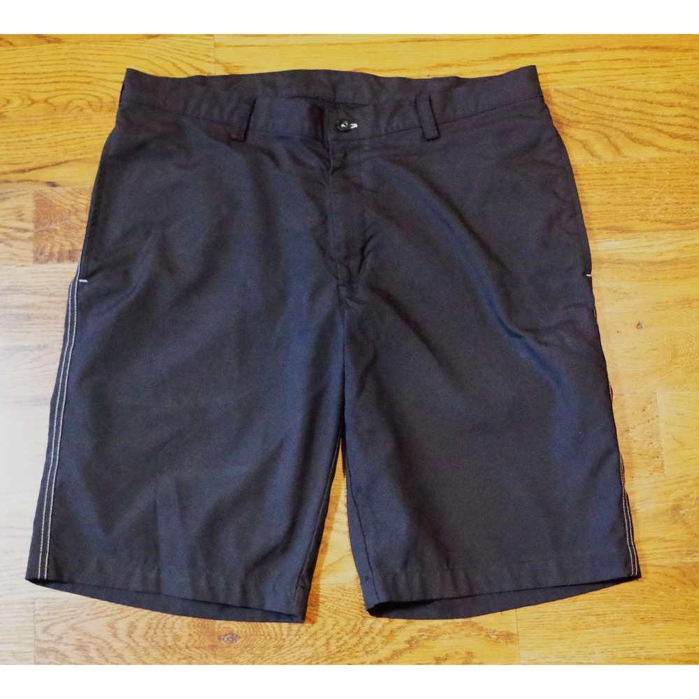 Ping‎ Mens Golf Shorts Black Performance Flat Front Contrast Stitch Size 34